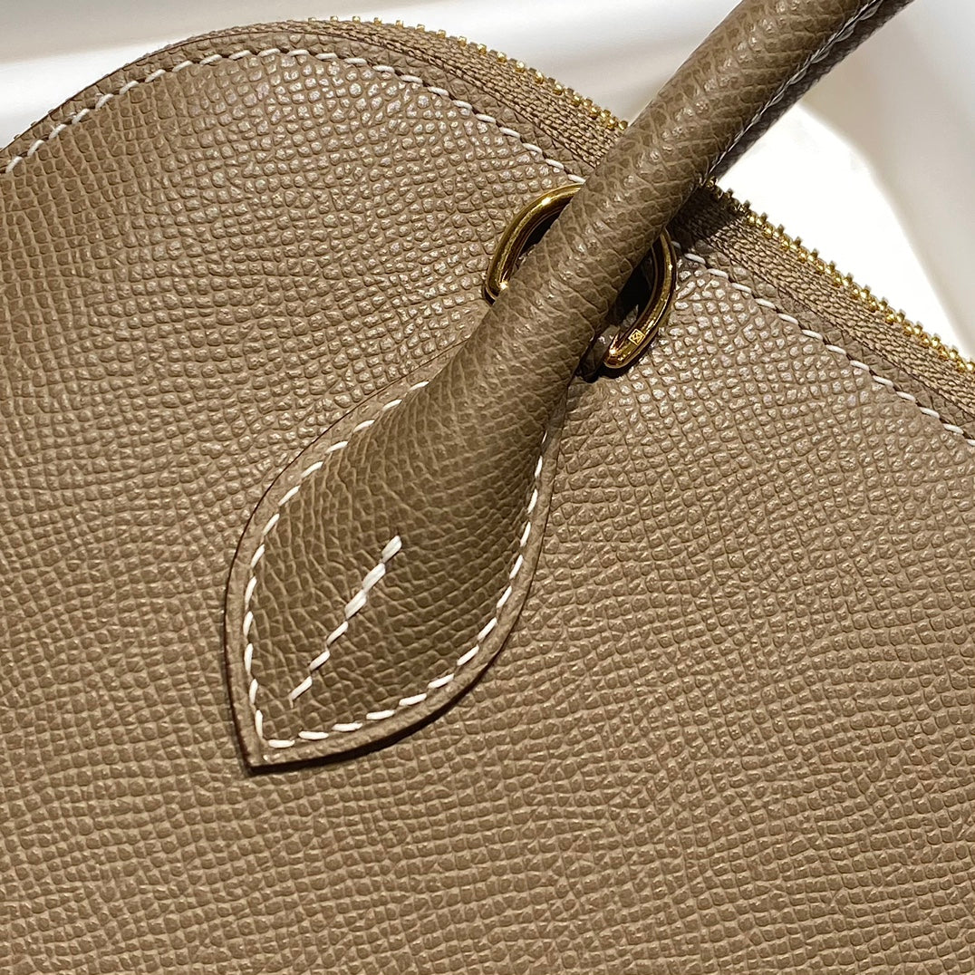 HM Bolide 25 Brown Pastel Epsom Leather Gold Hardware 237387