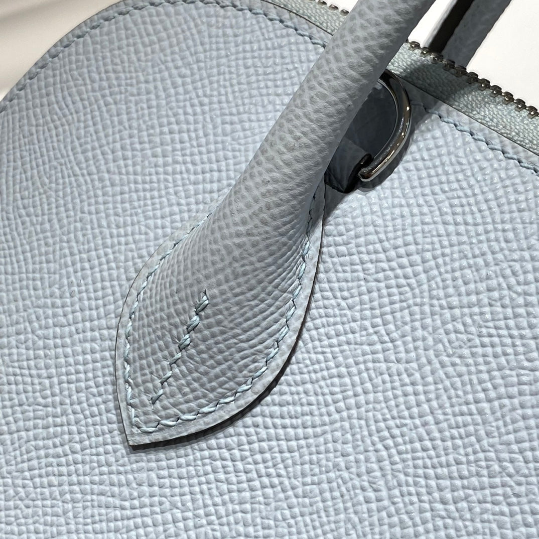 HM Bolide 25 Light Blue Epsom Leather Silver Hardware 237433