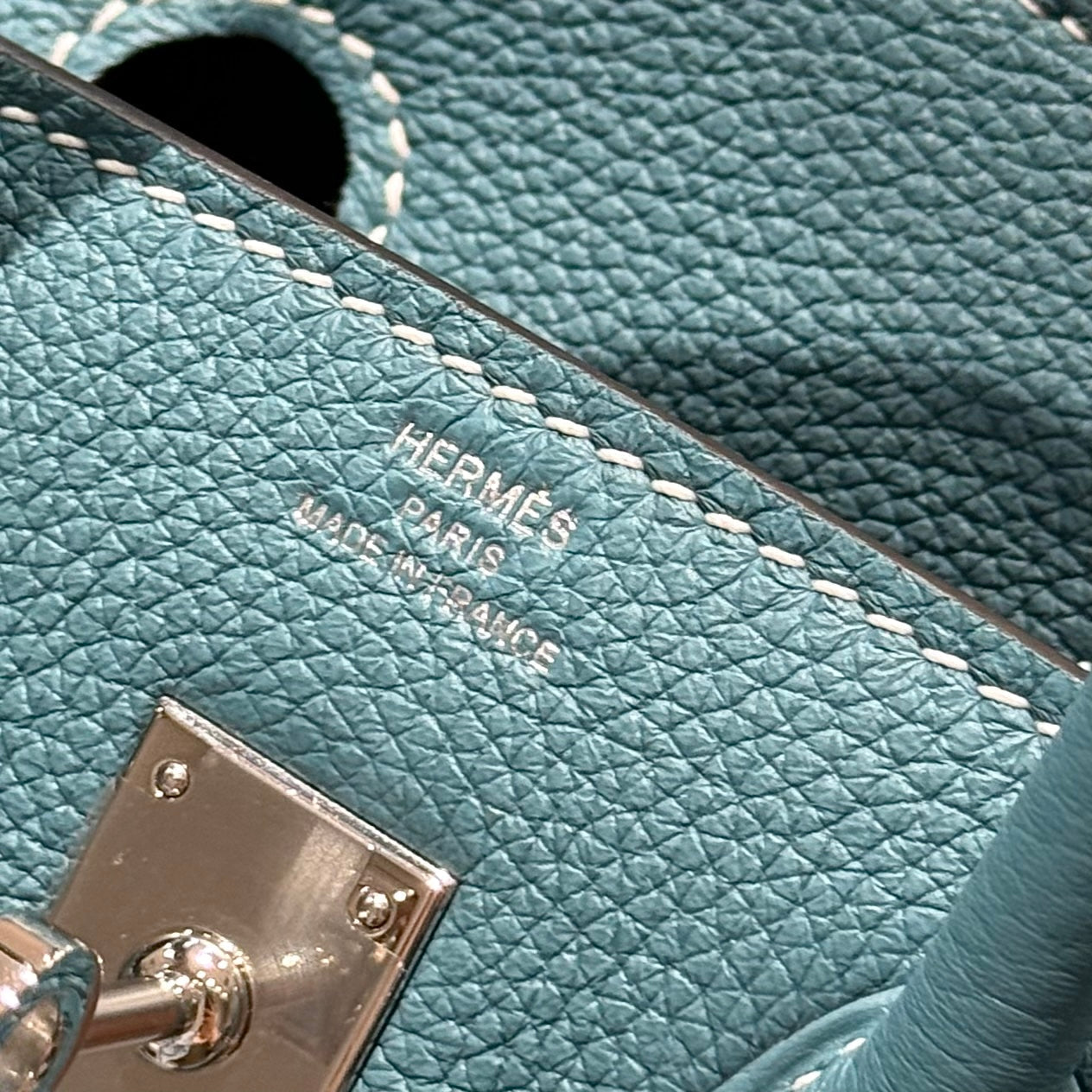 HM BIRKIN 25CM TEAL GREEN TOGO LEATHER SILVER HARDWARE 237510