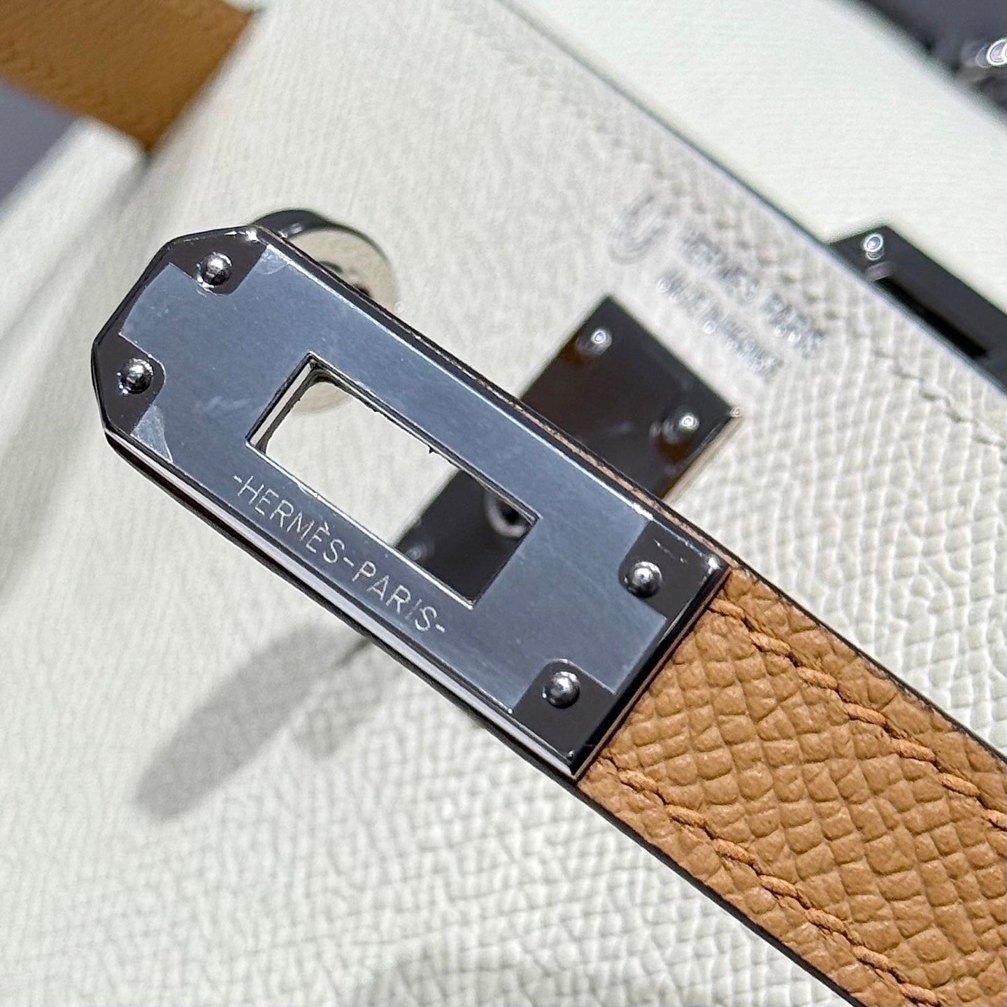 HM Mini Kelly 19 Beige mix Gray Epsom 243125