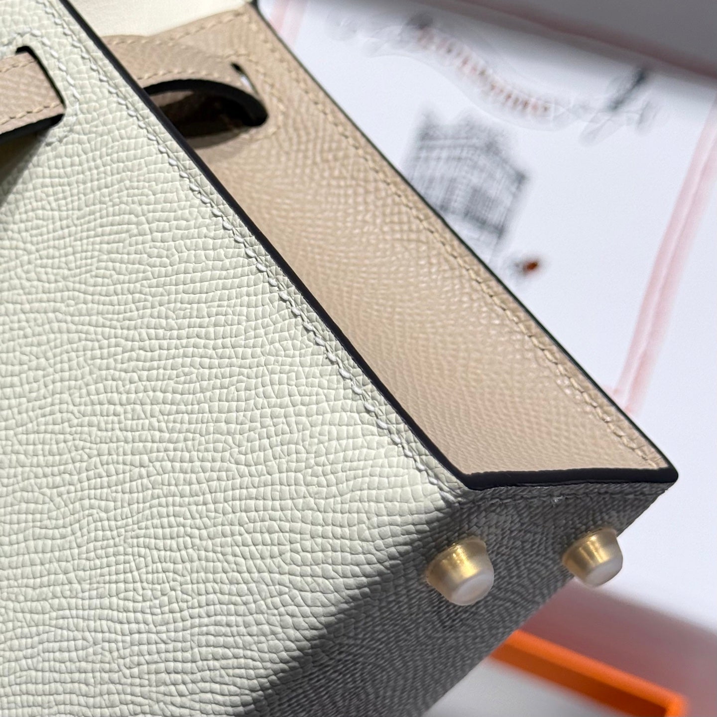 HM Mini Kelly 19 Beige Epsom 243130
