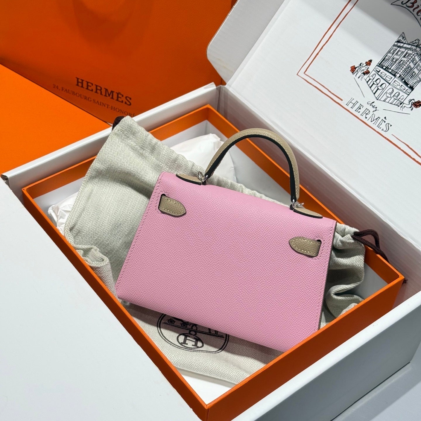 HM Mini Kelly 19 Pink Pastel Epsom 243120