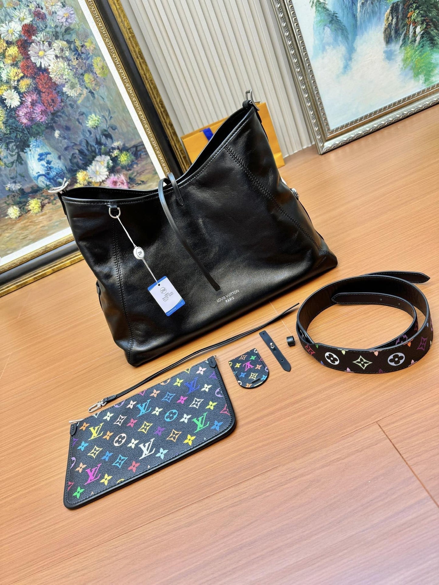LV CarryAll Vibe LV x TM 39cm Black Sheepskin 206019