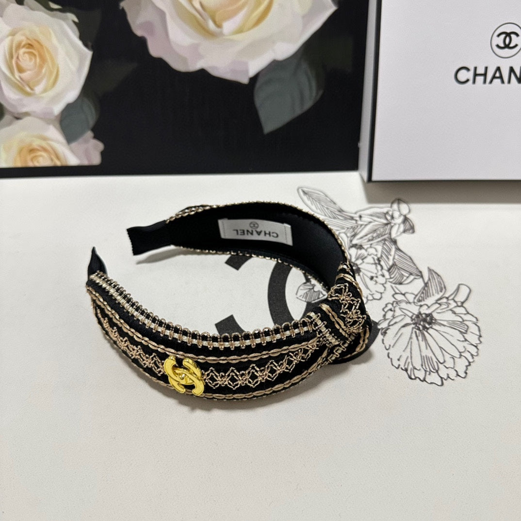 BLACK MIX LIGHT YELLOW FABRIC HEADBAND 168587