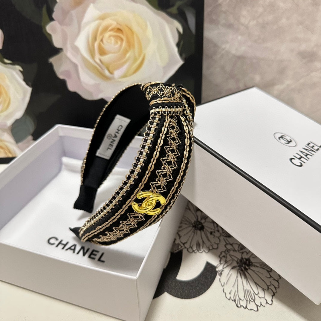 BLACK MIX LIGHT YELLOW FABRIC HEADBAND 168587