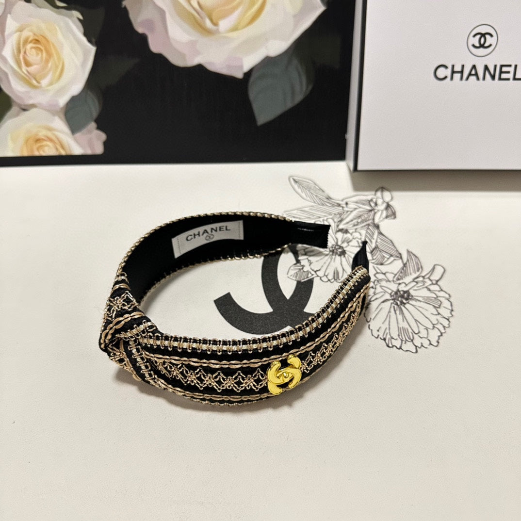 BLACK MIX LIGHT YELLOW FABRIC HEADBAND 168587