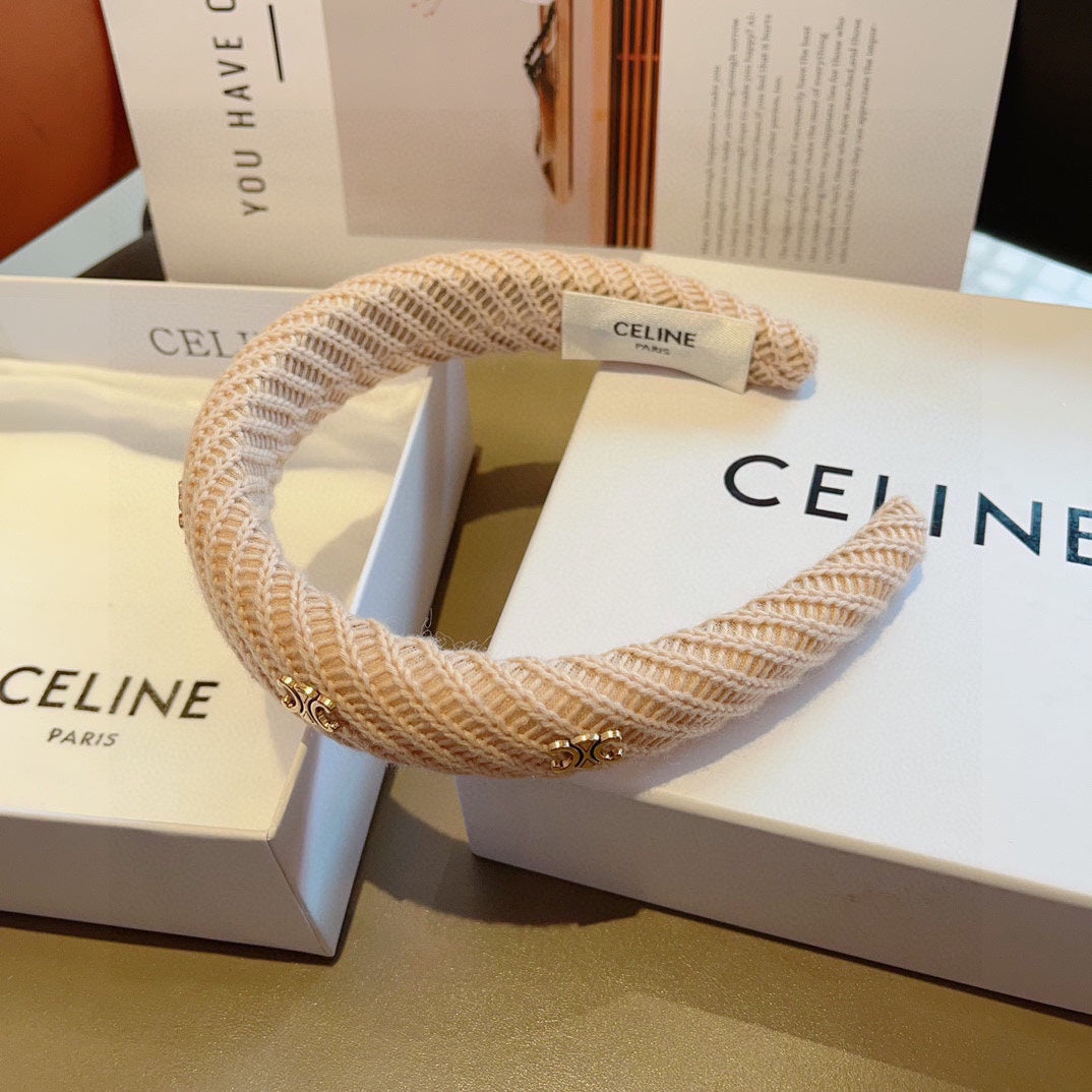 CAMEL BEIGE WOOL FABRIC HAIRBAND 402916
