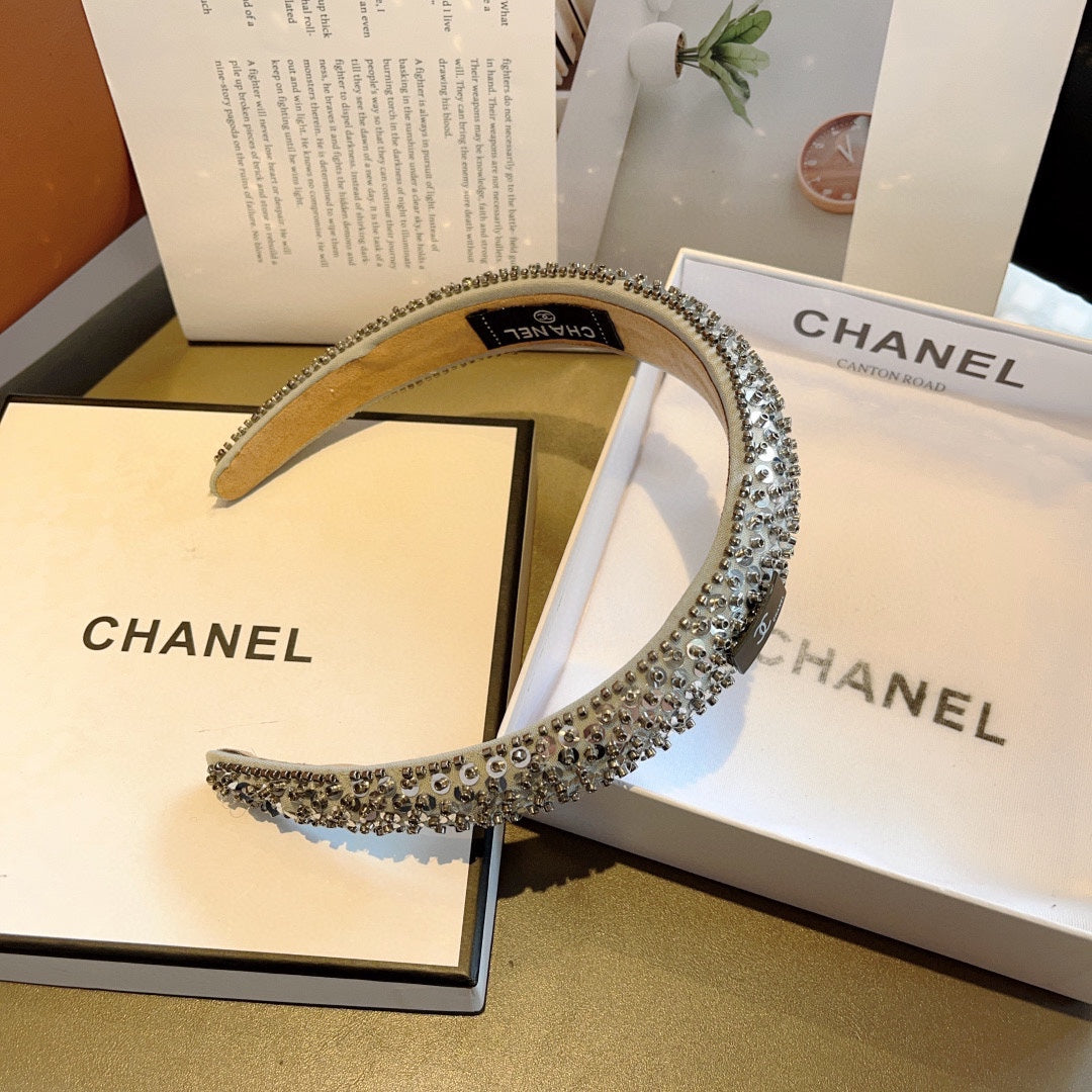 SILVER FABRIC WITH SEQUINS HAIRBAND 412428