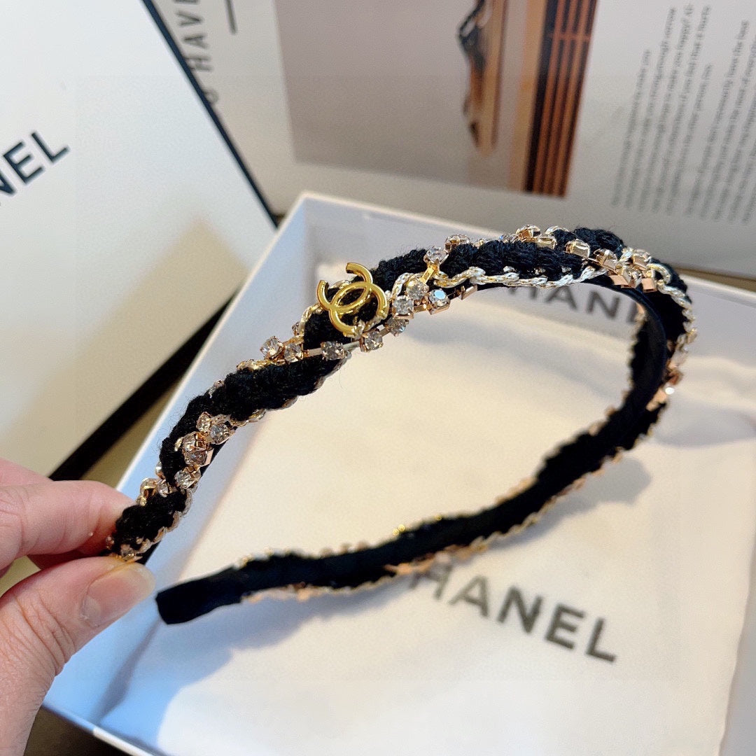 BLACK FABRIC WITH CRYSTAL HAIRBAND 417312
