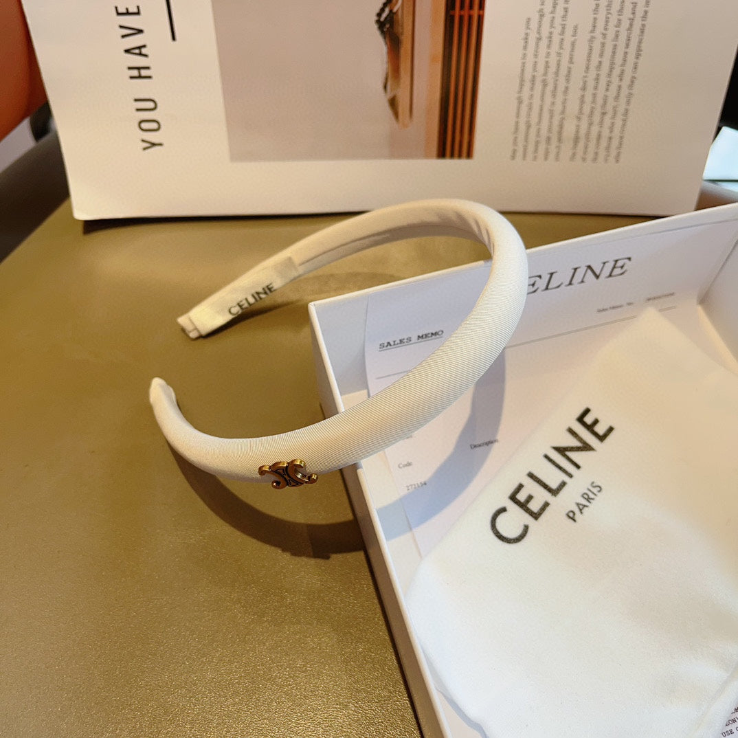 WHITE FABRIC HAIRBAND 425457