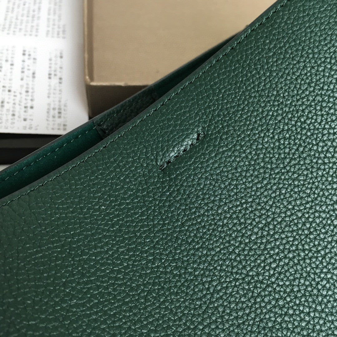 SANGLE SEAU BUCKET 24 BAG GREEN FOREST CALFSKIN