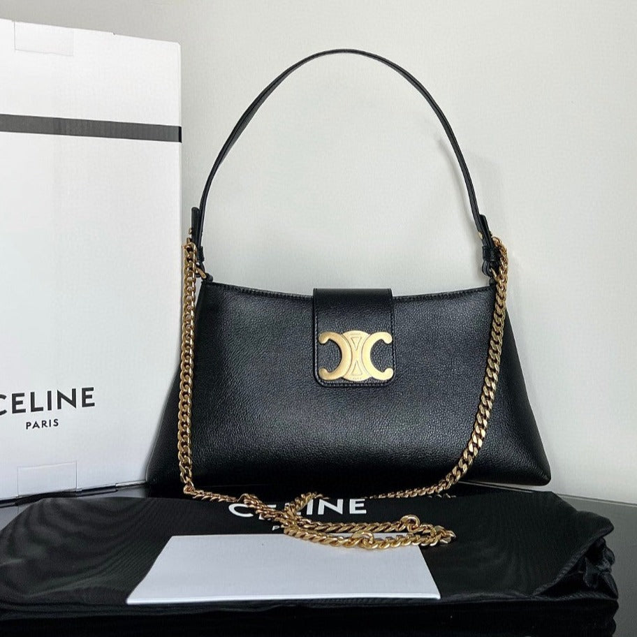 WILTERN TRIOMPHE BAG 31 ORIGINAL BLACK LEATHER
