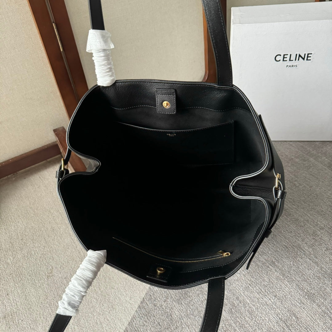 MEDIUM CABAS ANA?S CUIR TRIOMPHE 54 IN BLACK GRAINED CALFSKIN