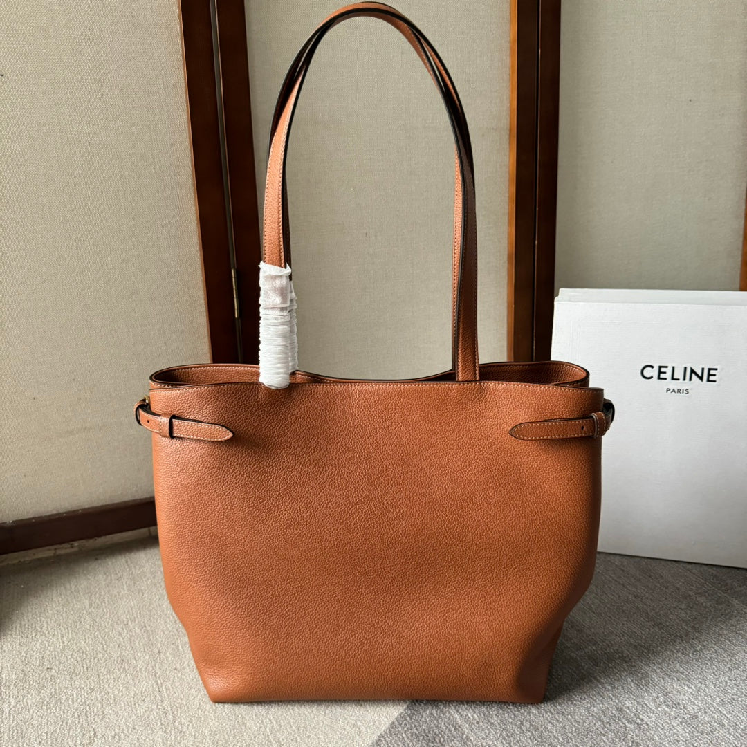 MEDIUM CABAS ANA?S CUIR TRIOMPHE 54 IN BRONZE BROWN GRAINED CALFSKIN