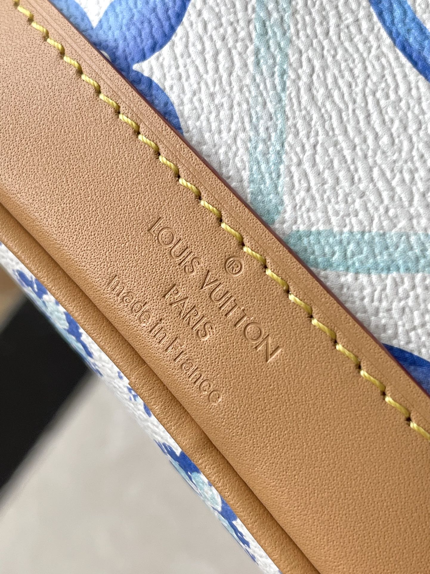 NANO NO¨¦ 16 IN LAGOON BLUE MONOGRAM TILES CANVAS