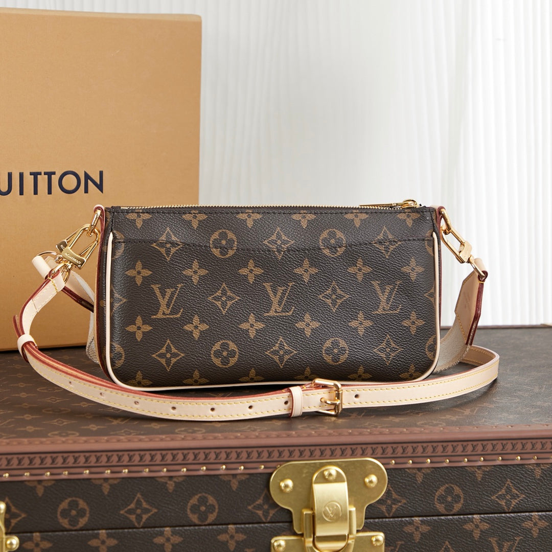VIVACIT¨¦ 25 IN BROWN MONOGRAM CANVAS GOLD HARDWARE