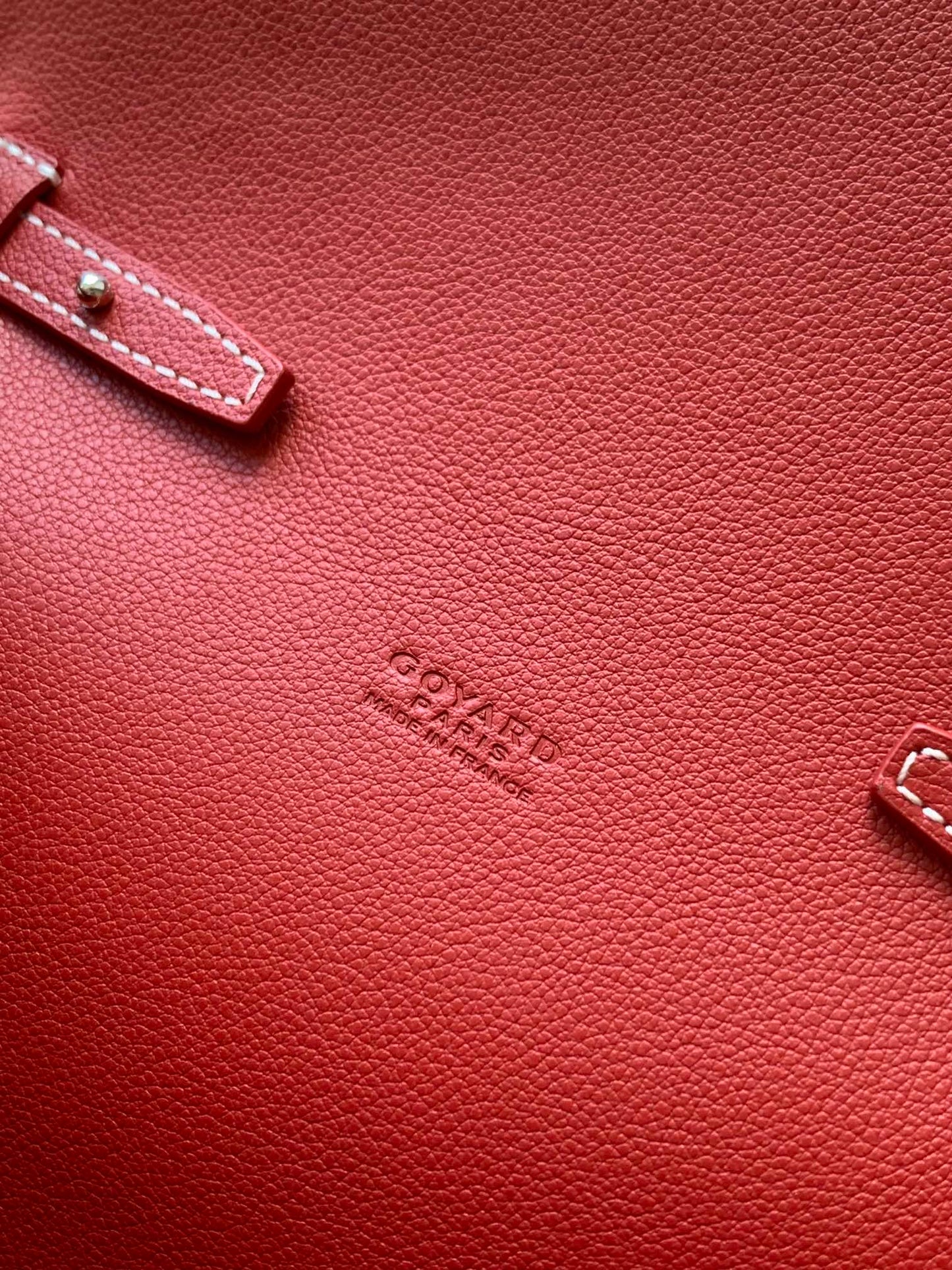 CHYPRE WALLET-POUCH 21 IN CLASSIC RED GOYARDINE CANVAS AND CALFSKIN