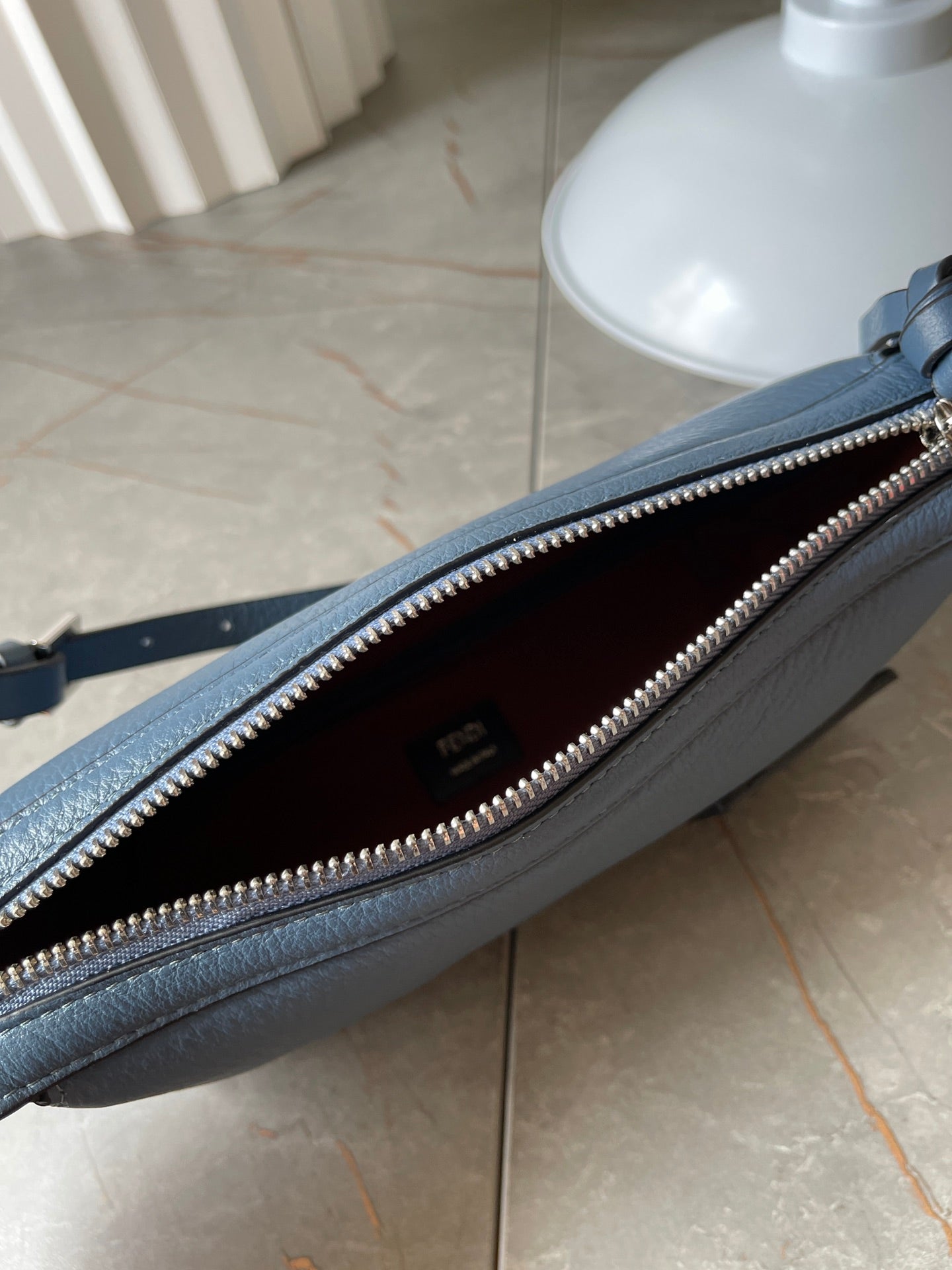 SIMPLY MINI 22 IN FIORD BLUE GRAINED CALFSKIN