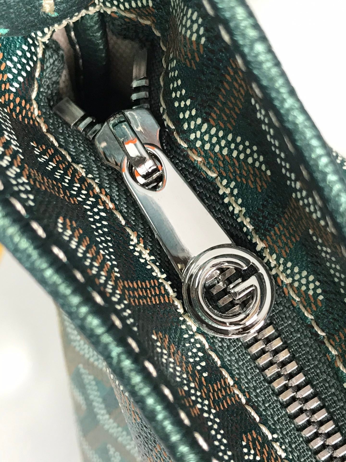 Boh¨¨me Hobo Bag 42cm Green Canvas Chevroches Calfskin