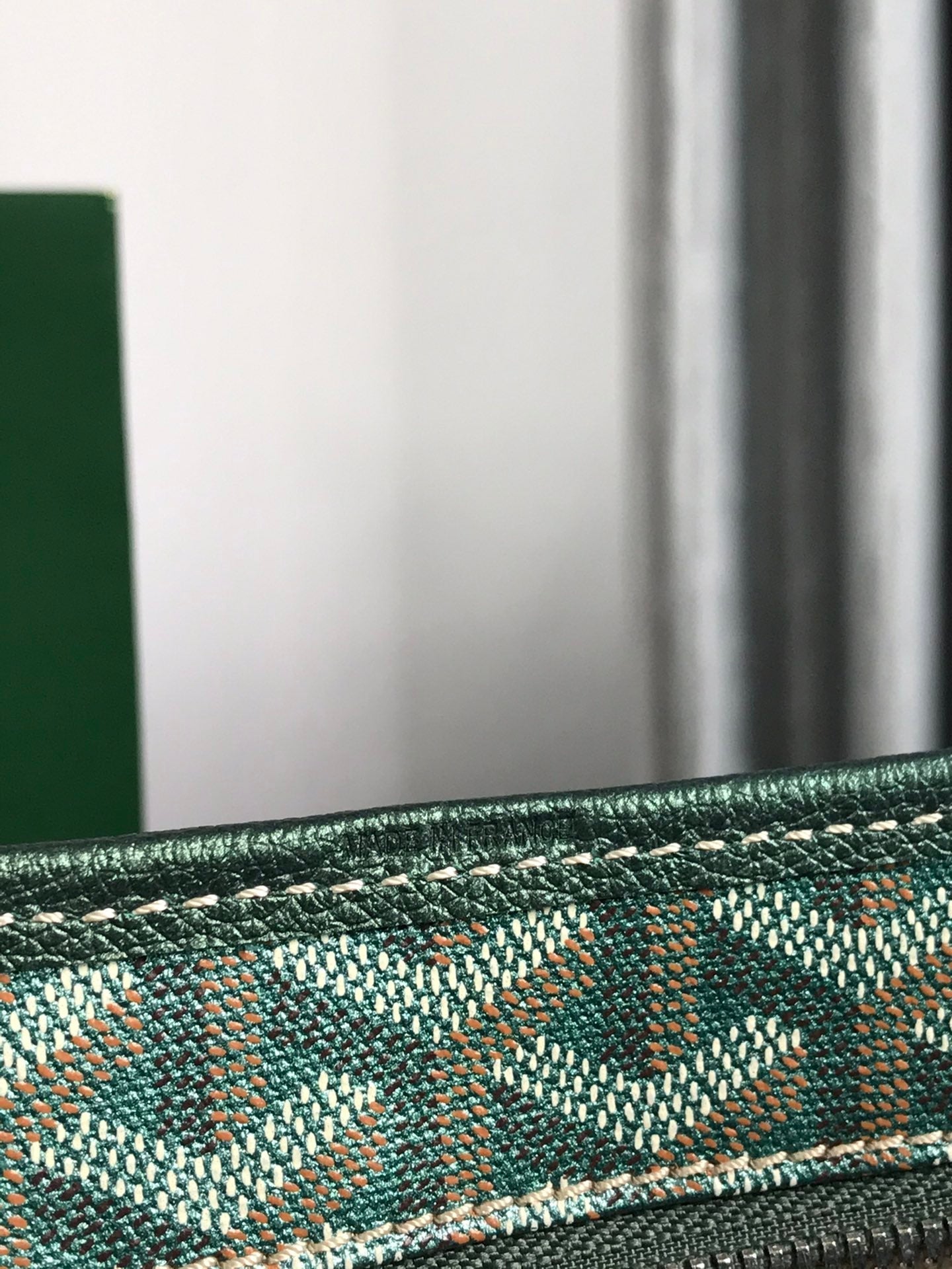 Boh¨¨me Hobo Bag 42cm Green Canvas Chevroches Calfskin