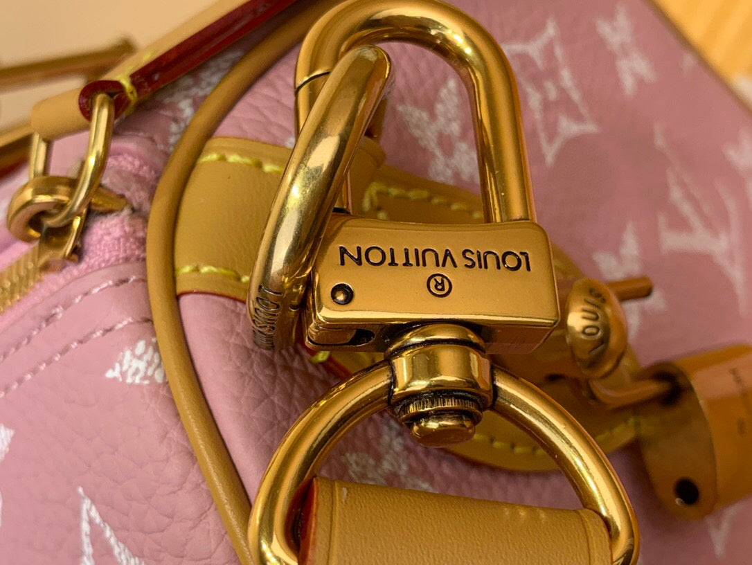 LV Speedy P9 Bandouliere 30 Pink Pastel Calfskin 203345