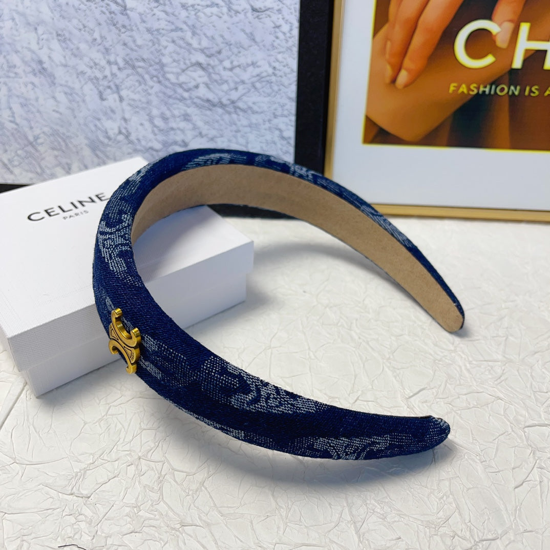 BLUE DENIM FABRIC HAIRBAND 151387