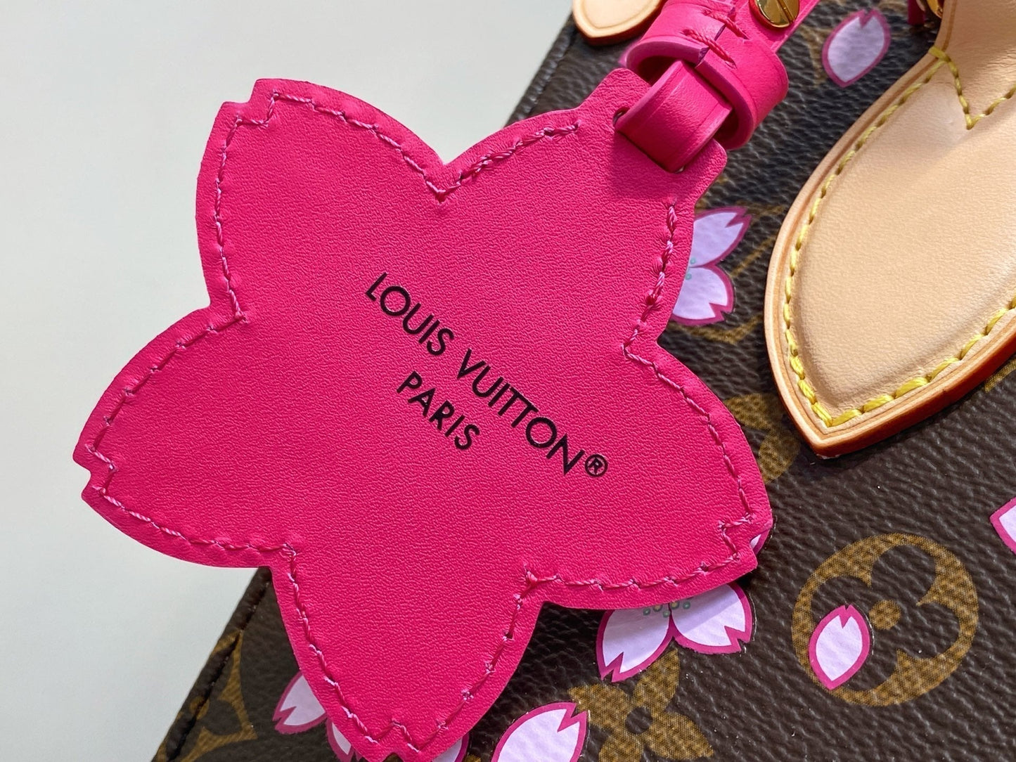 LV x TM OnTheGo PM 25cm Sakura Brown Cherry Blossom Monogram Canvas
