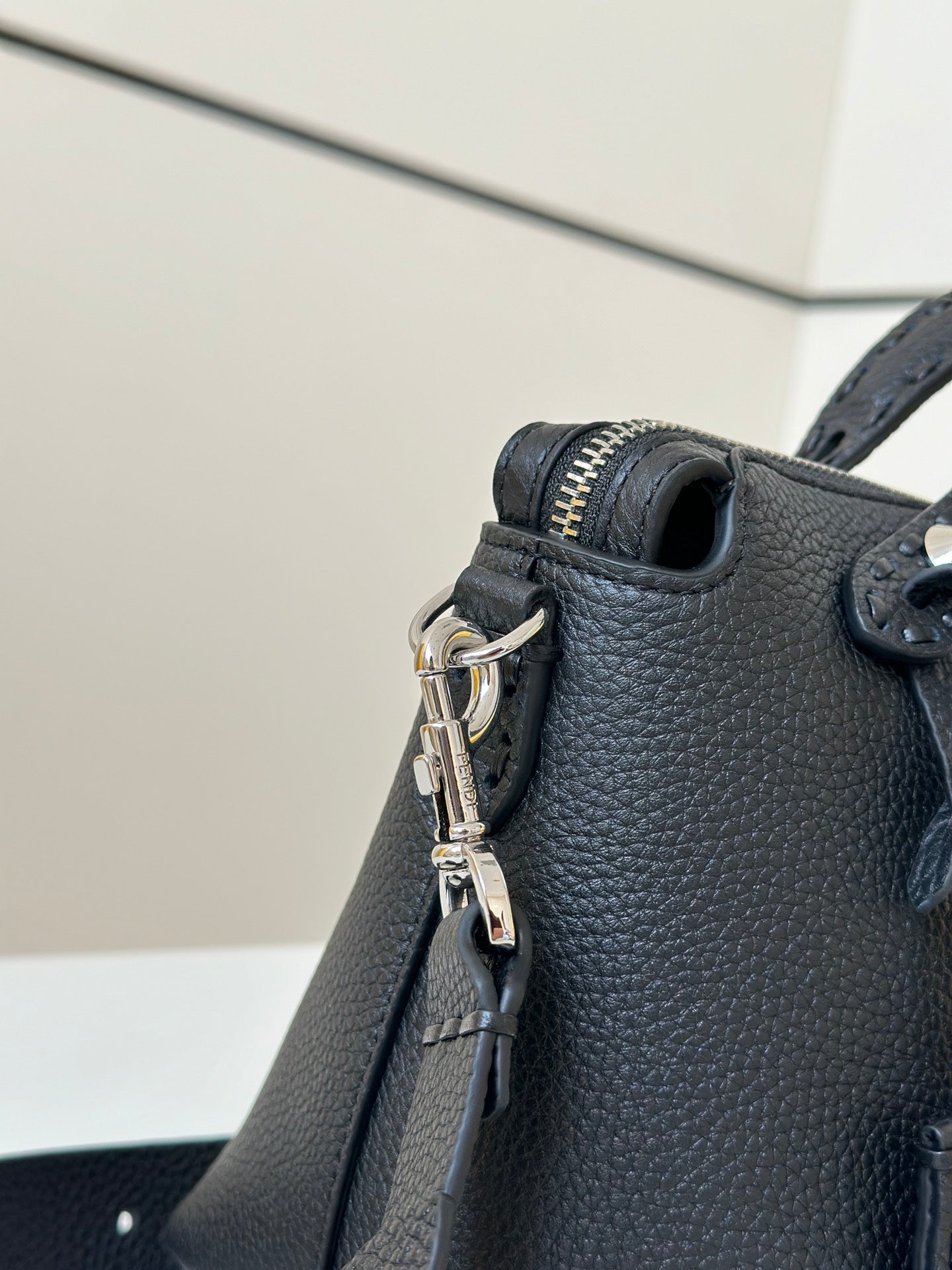 BY THE WAY SELLERIA SMALL 20 BAG IN BLACK CALFSKIN