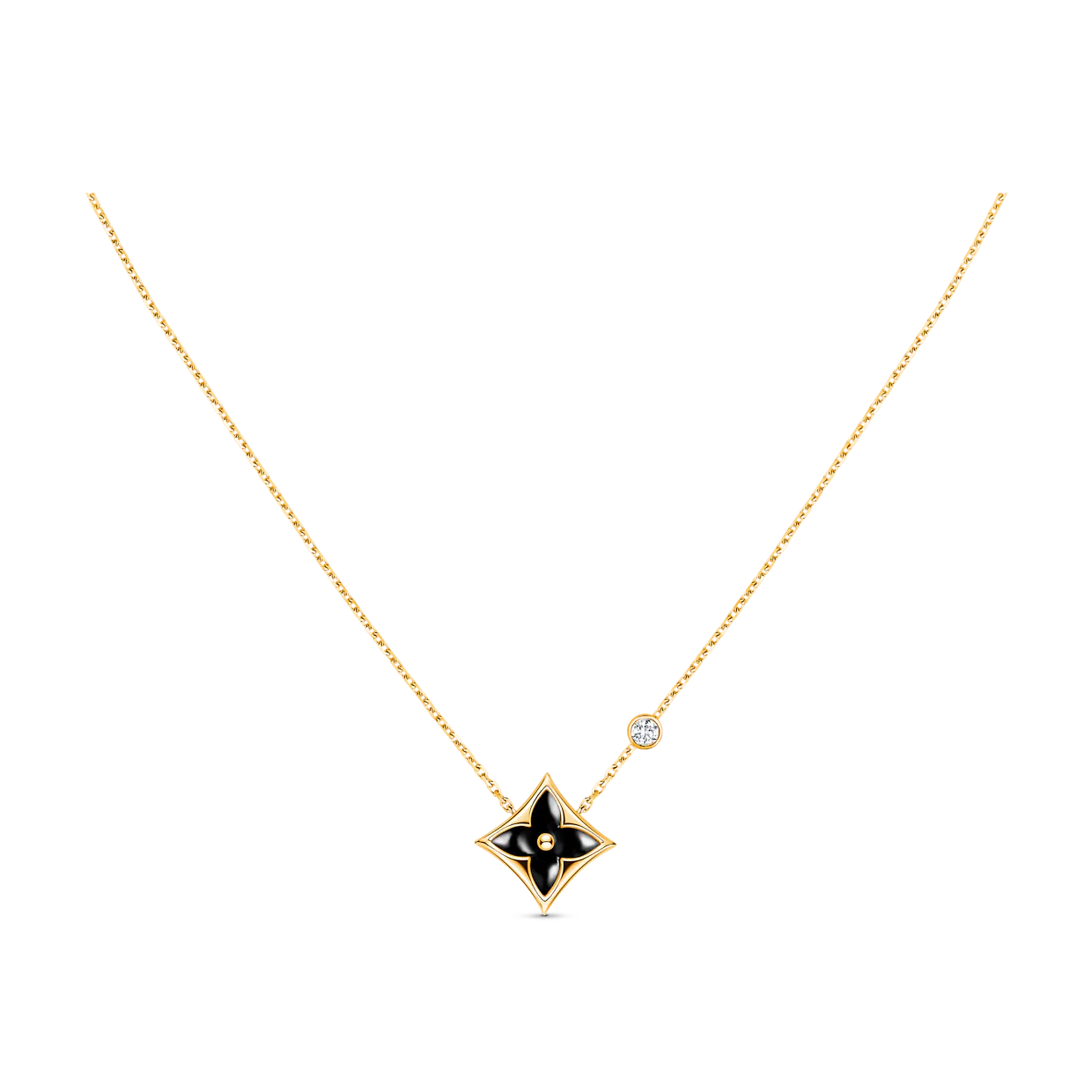 DIANA STAR BLACK MOP NECKLACE