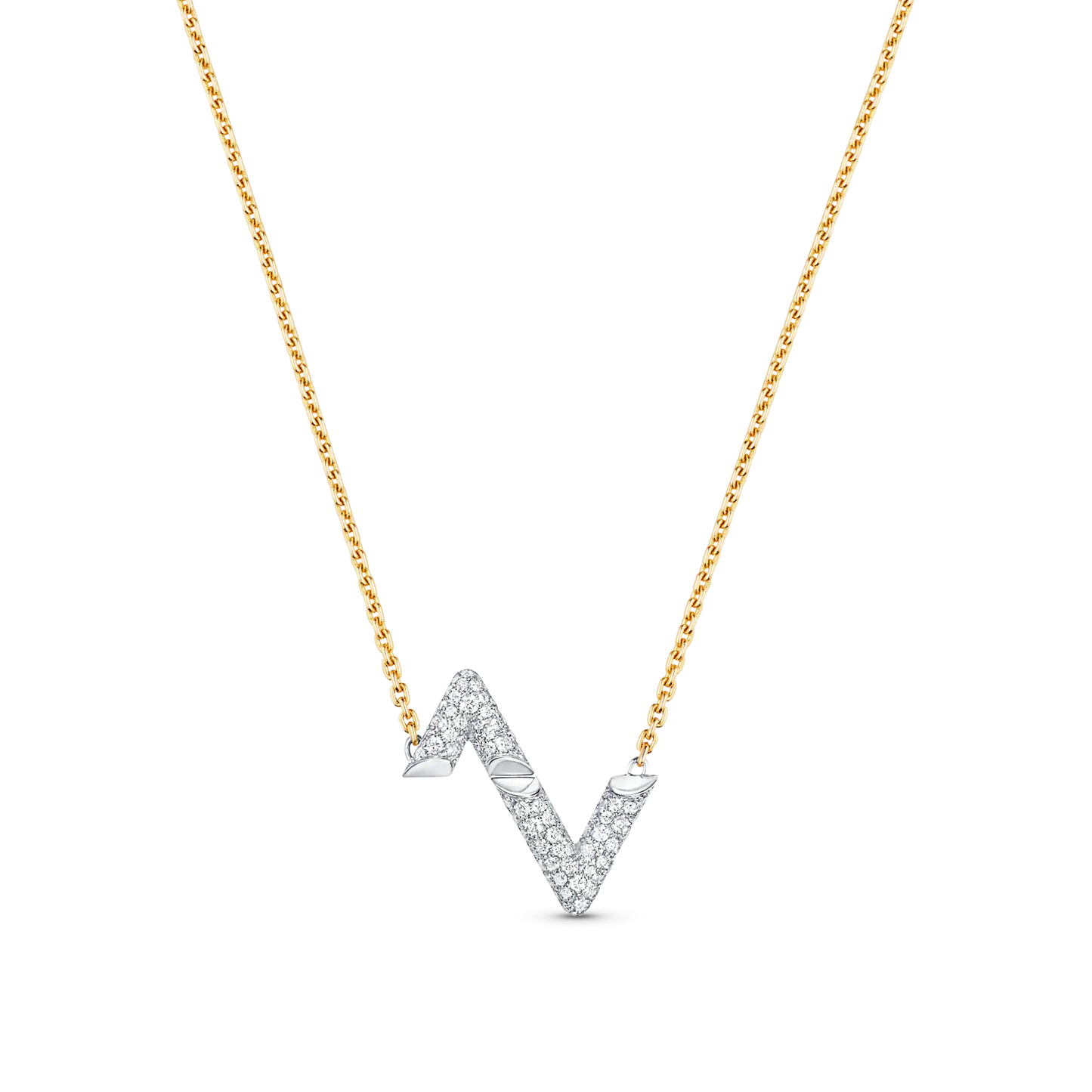 DIANA VOLT SILVER DIAMOND PEDANT NECKLACE