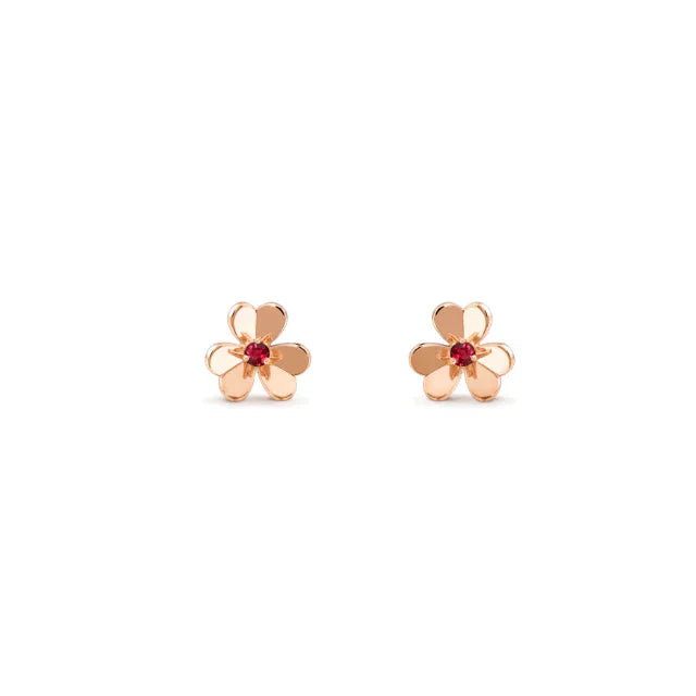 BOUCLES D'OREILLES DIANA FRIVOLE FLEUR ROSE