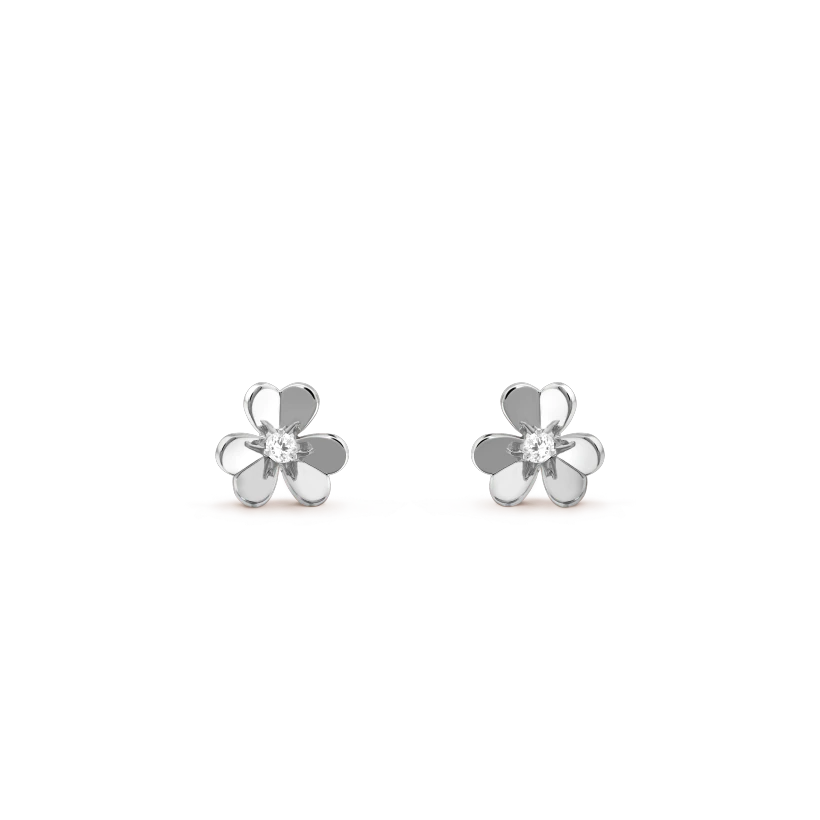 Boucles d'oreilles DIANA FRIVOLE MINI FLEURS ARGENTÉES