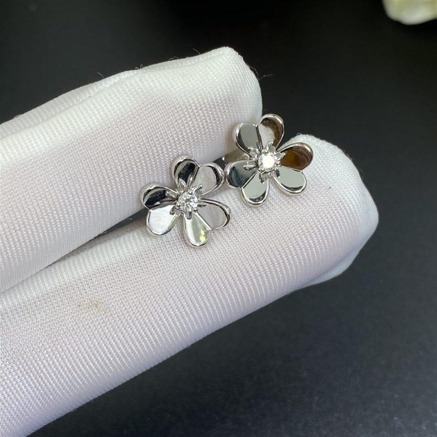 Boucles d'oreilles DIANA FRIVOLE MINI FLEURS ARGENTÉES