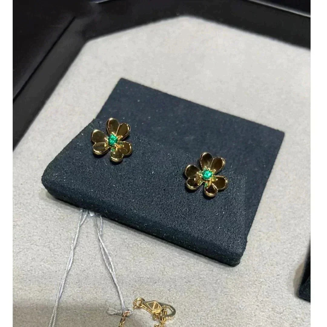 FRIVOLE FLOWER MALACHITE EARRINGS