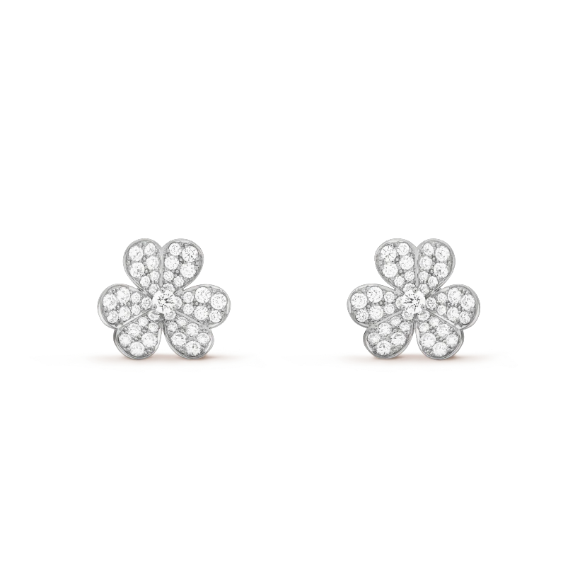 BOUCLES D'OREILLES DIANA FRIVOLE EN ARGENT ET DIAMANT