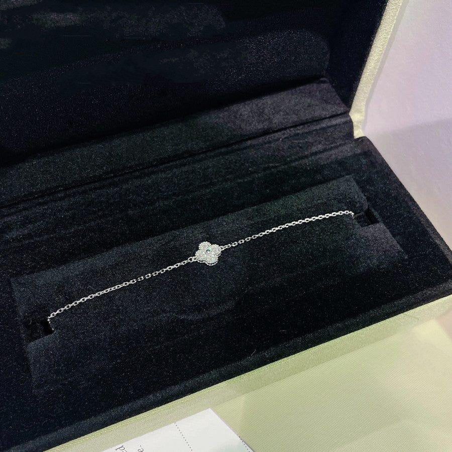 CLOVER SINGLE FLOWER BRACELET SILVER
