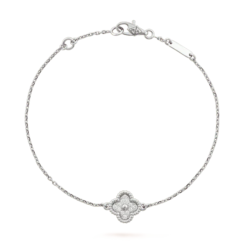 CLOVER SINGLE FLOWER BRACELET SILVER