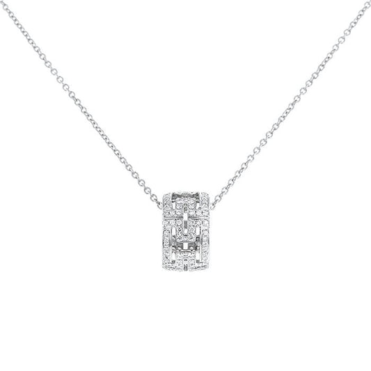 DIANA PARENTESI NECKLACE SILVER DIAMOND
