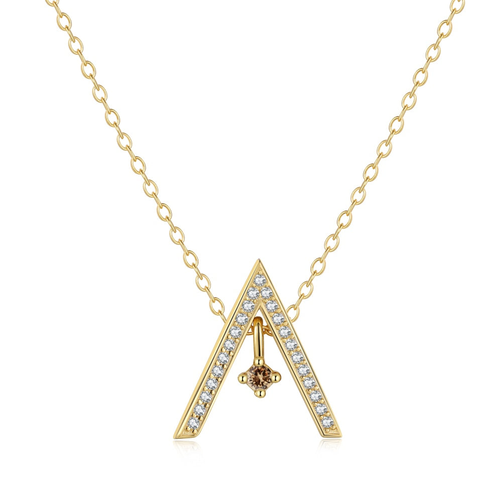 [HOT] Collier scintillant en forme de « A »