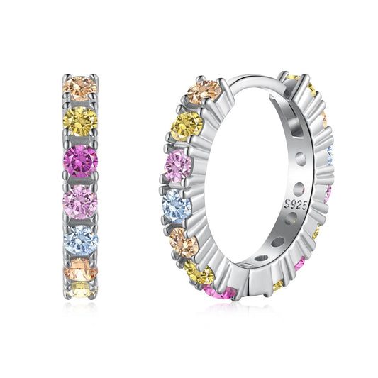 [HOT]Boucles d'oreilles rondes colorées et rayonnantes