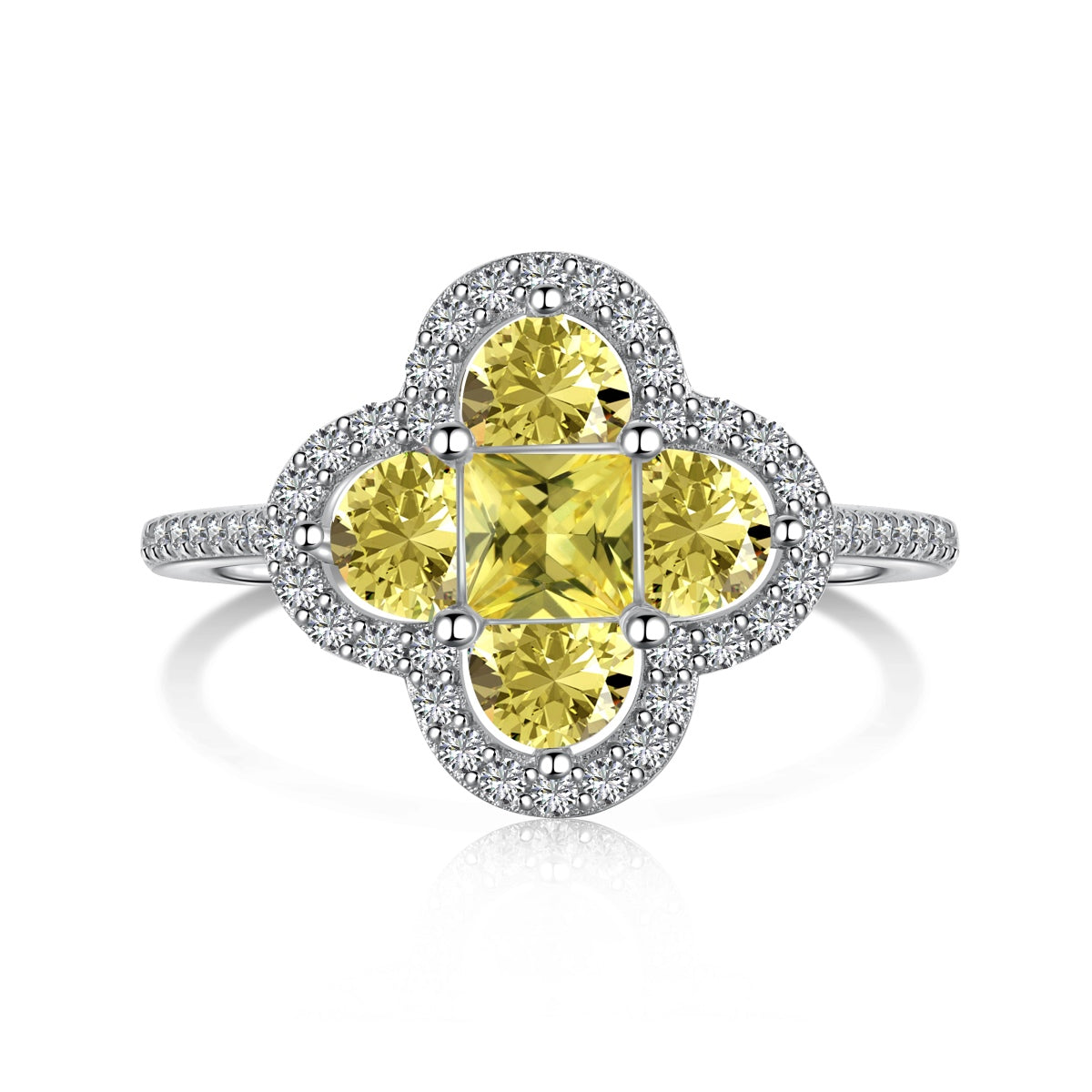 [HOT] Bague de banquet luxueuse en forme de fleur d'éternité