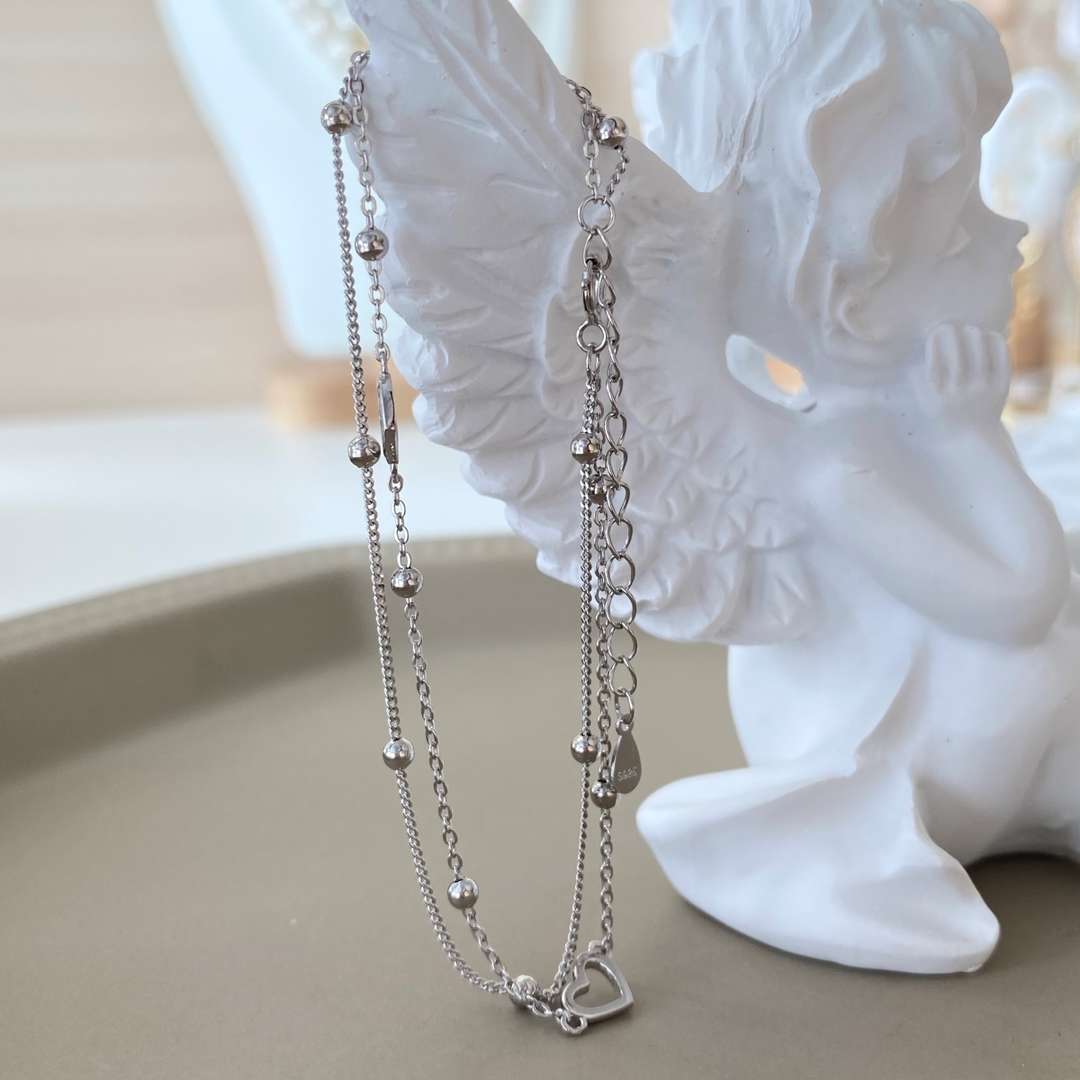 [HOT] Bracelet délicat double couche en forme de cœur