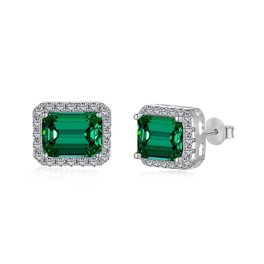 [HOT] Boucles d'oreilles de banquet luxueuses et délicates en taille émeraude