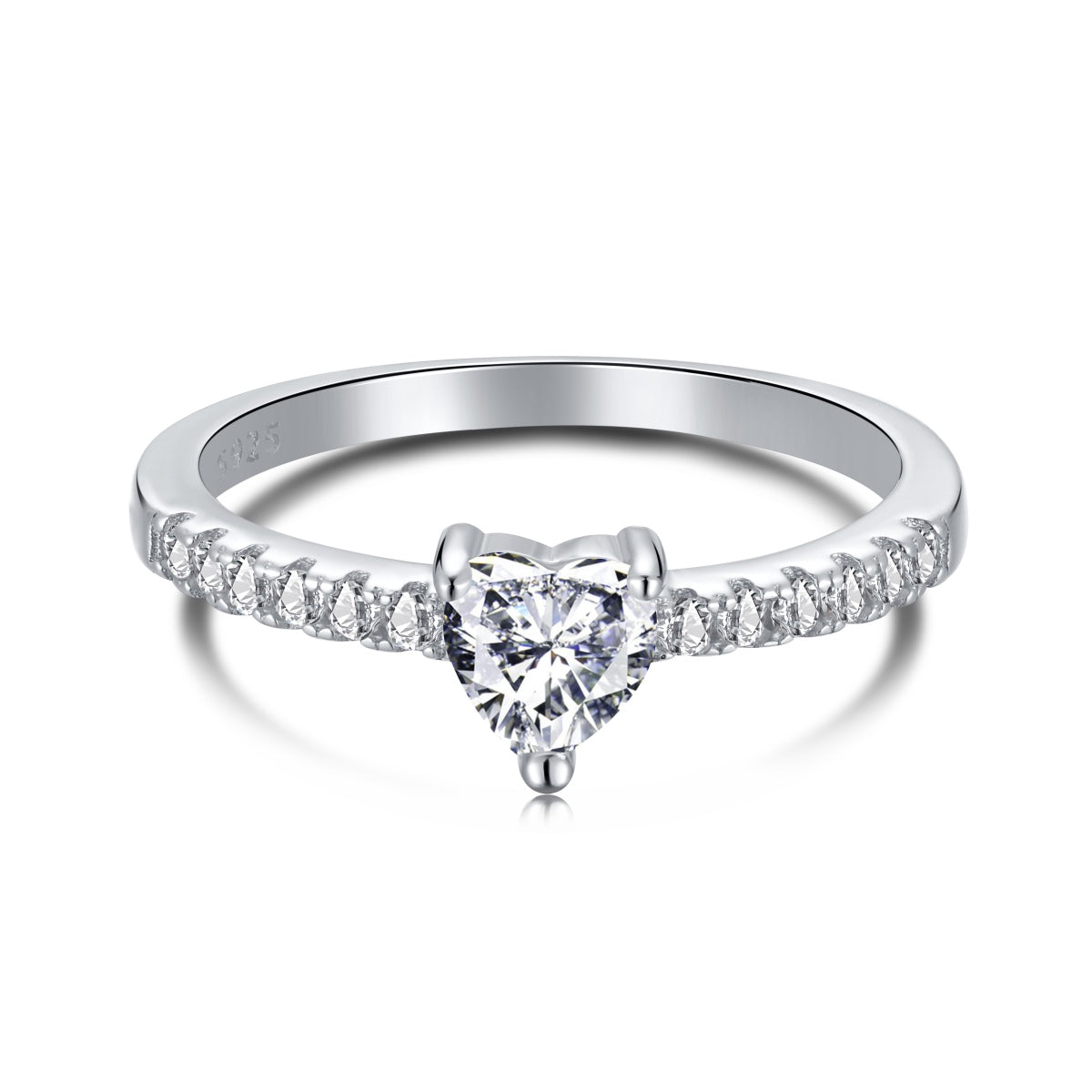 [HOT] Bague d'amour en forme de cœur de 0,5 carat CaratEternity