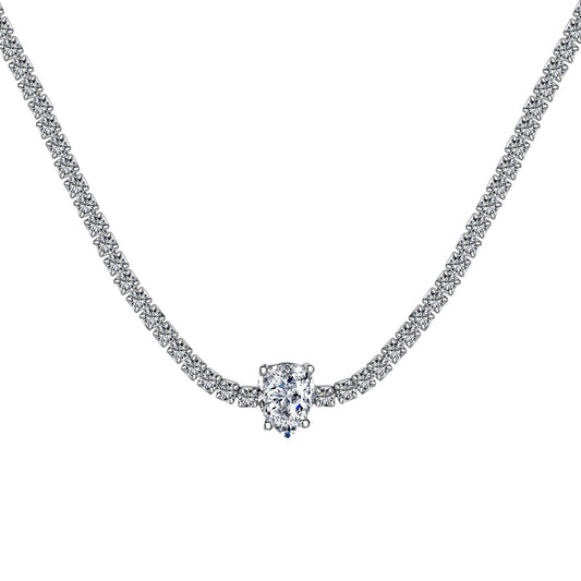 [HOT] Collier tennis unique taille poire de 1,0 carat