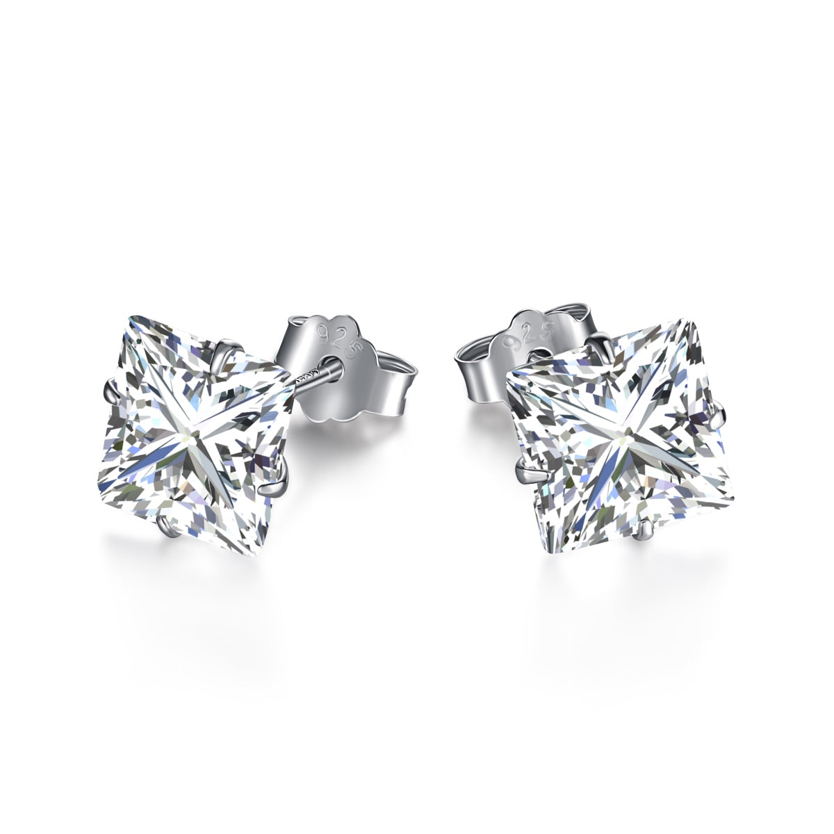 [HOT] Boucles d'oreilles à tige élégantes et brillantes avec pierre centrale carrée