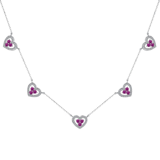 [HOT] Collier scintillant à cinq cœurs