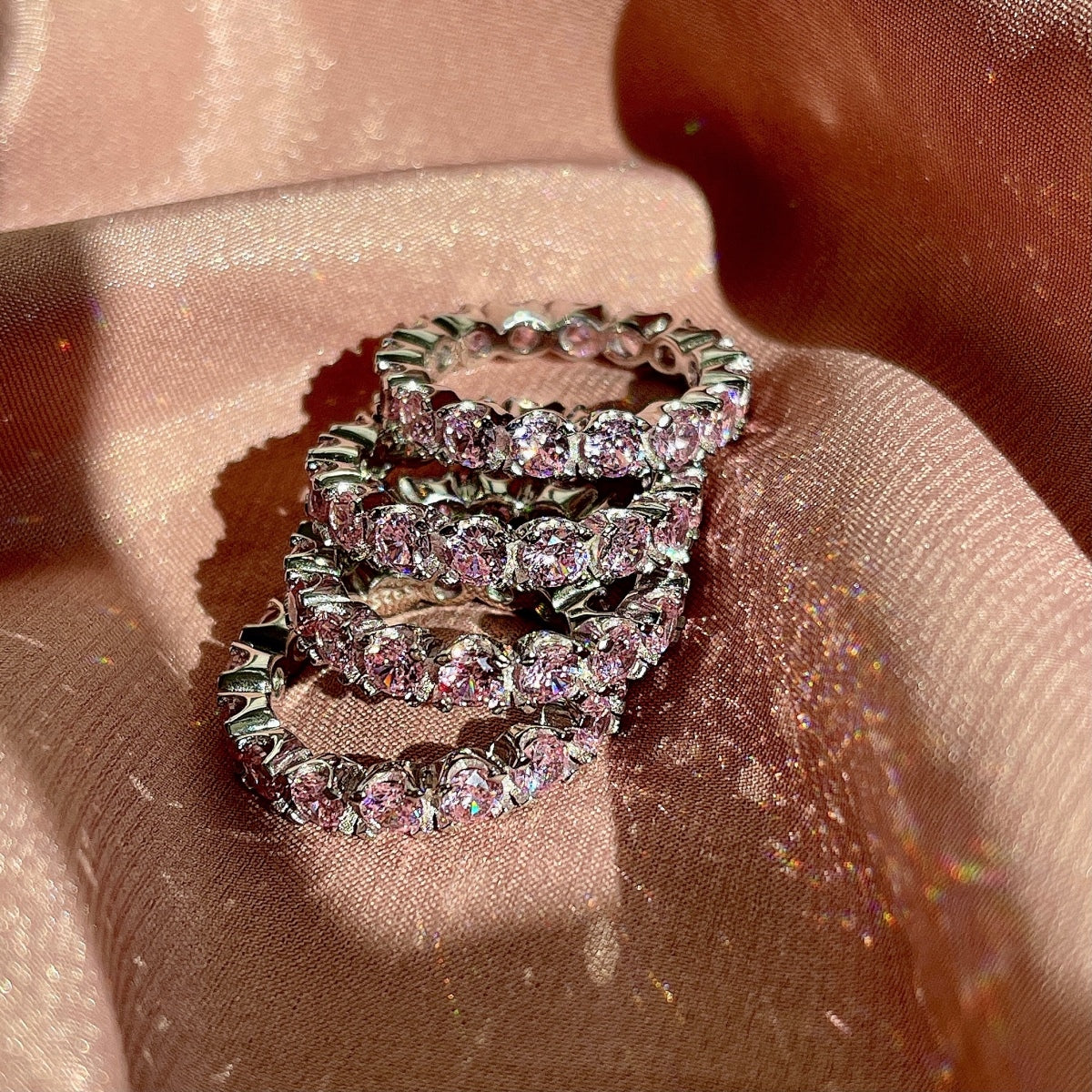 [HOT] Bague de tennis ronde Eternity