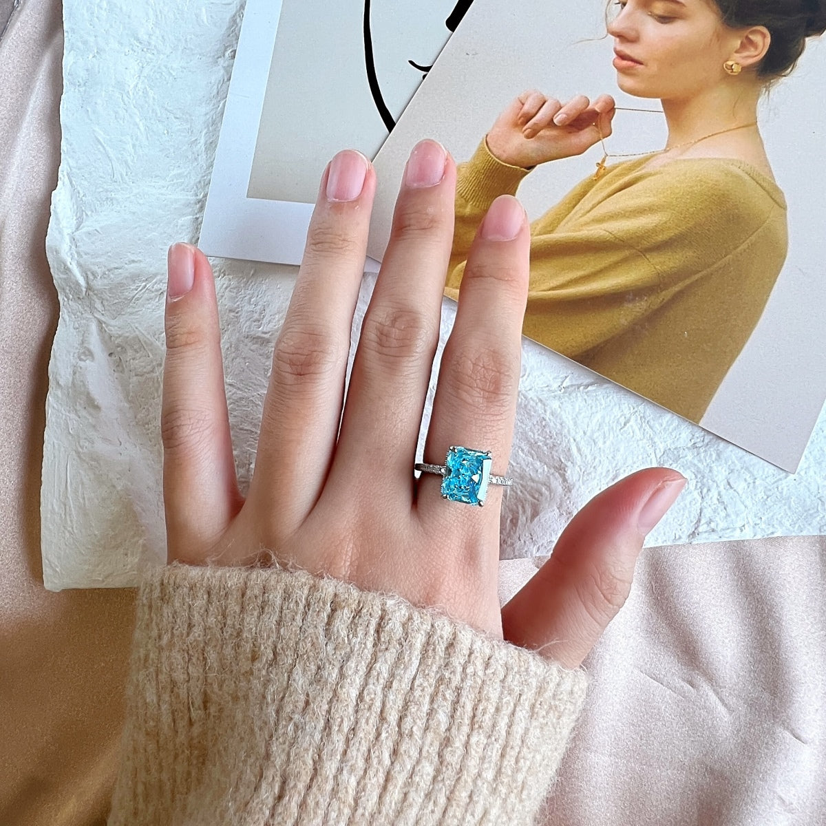 [HOT] Bague de fiançailles luxueuse de 4,0 carats