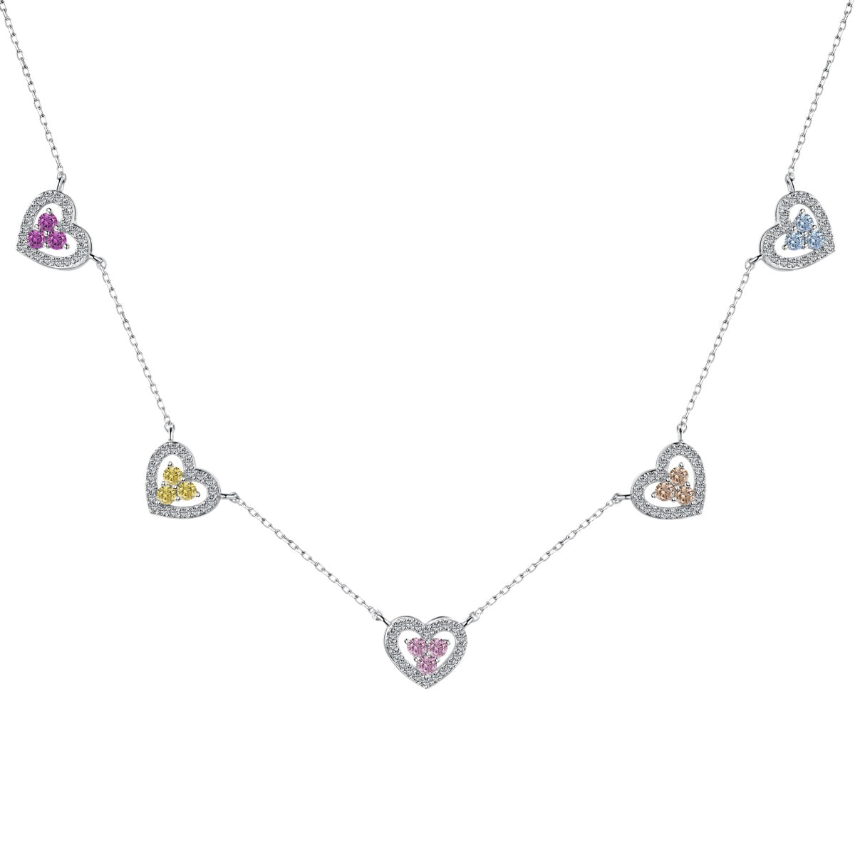 [HOT] Collier scintillant à cinq cœurs